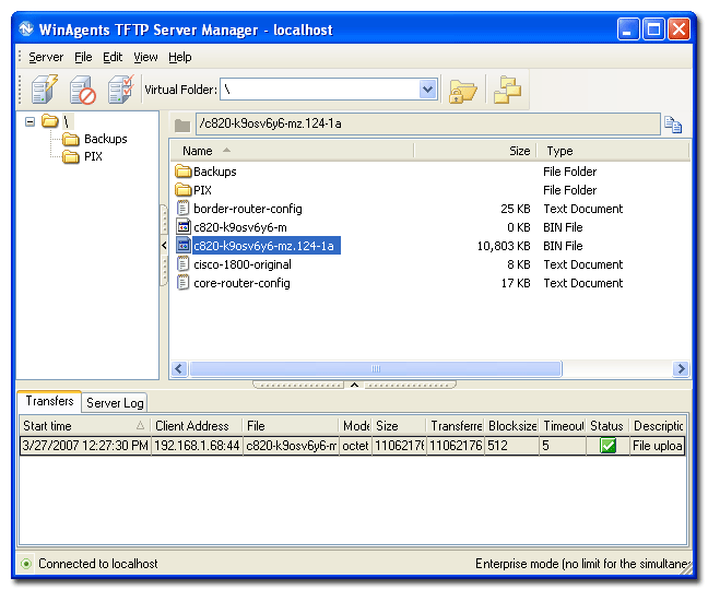   ( ) WinAgents TFTP Server RE 4.1. #1