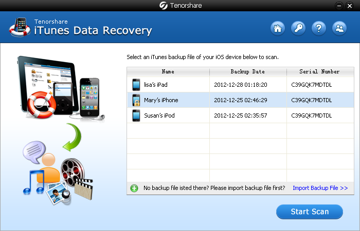   ( ) iTunes Data Recovery #3
