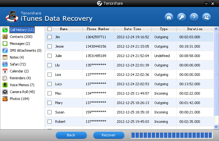   ( ) iTunes Data Recovery #2