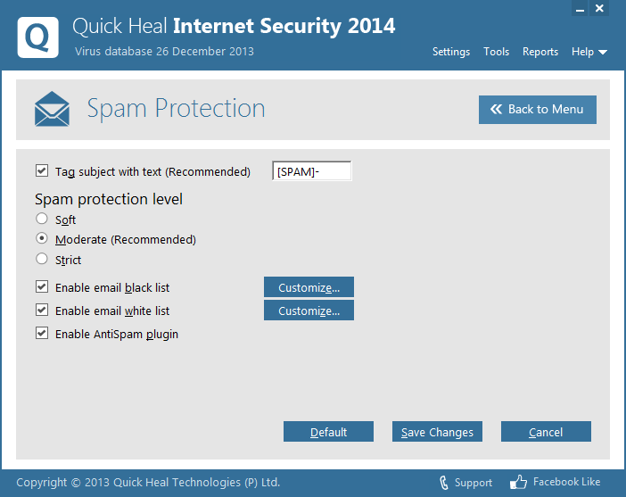   ( ) Quick Heal Internet Security 2014 #7