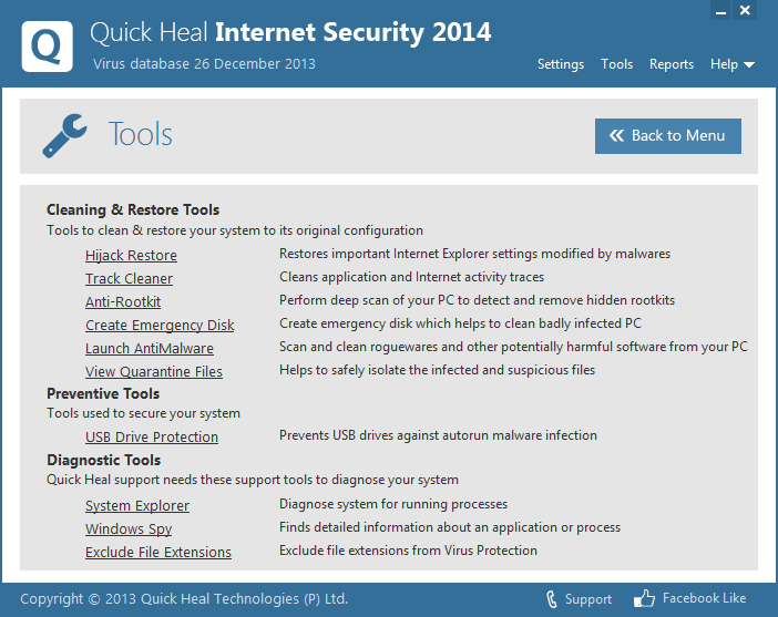   ( ) Quick Heal Internet Security 2014 #6