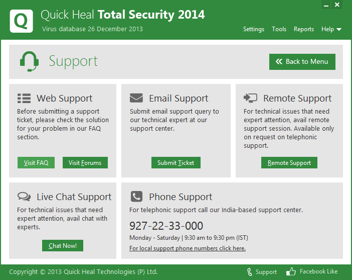   ( ) Quick Heal Total Security 2014 #7