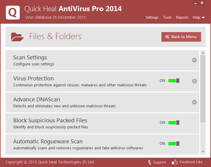   ( ) Quick Heal Antivirus Pro 2014 #9