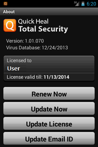   ( ) Quick Heal Total Security for Android 2014 #2